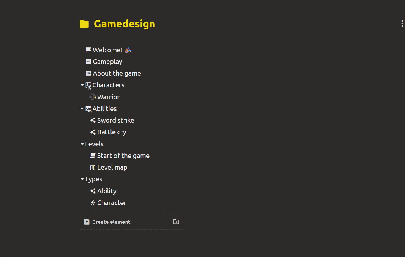 The newly created project open in the editor, showing the starter template contents