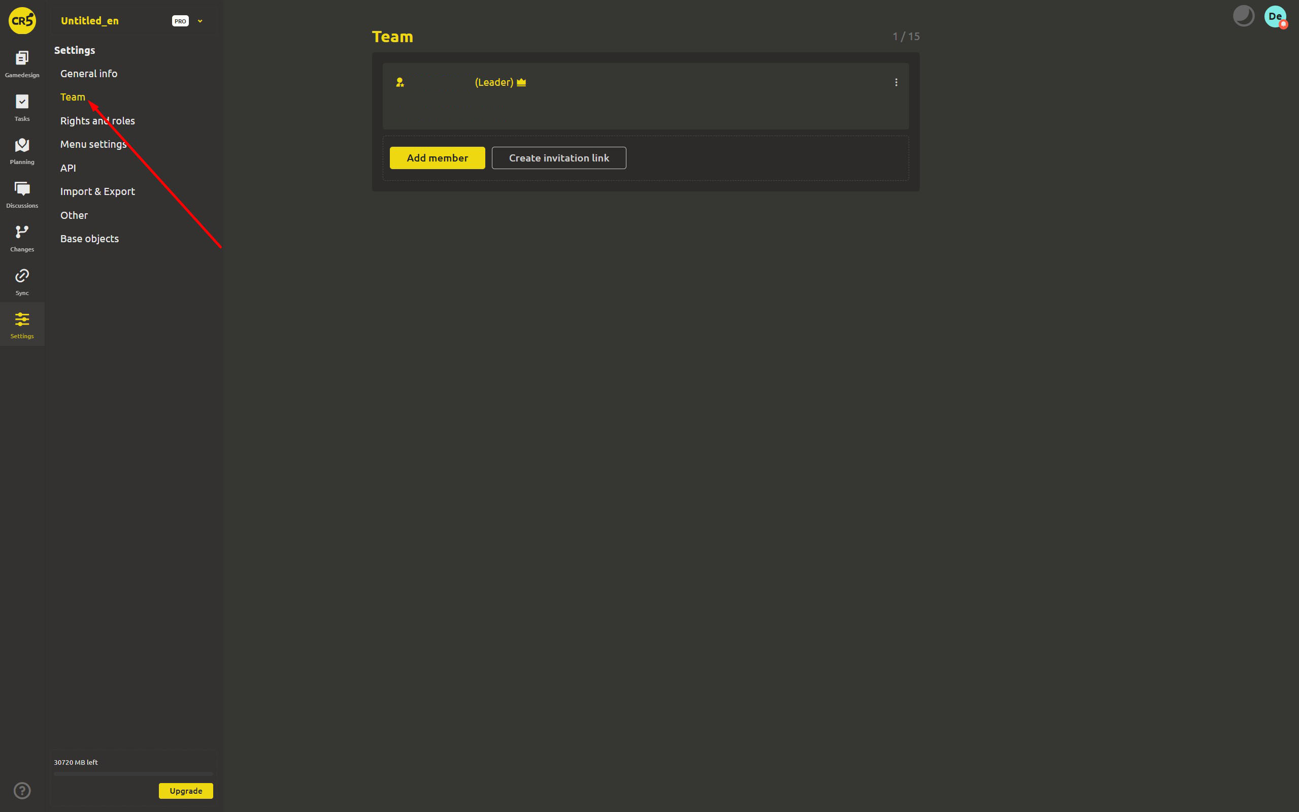 The team page with the Add member field containing several emails, and the created invitation link with the Copy invitation link button