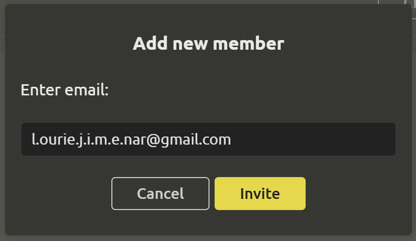 Filling out an invitation to the project