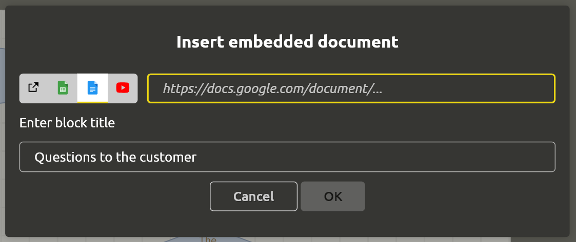 Embedded document