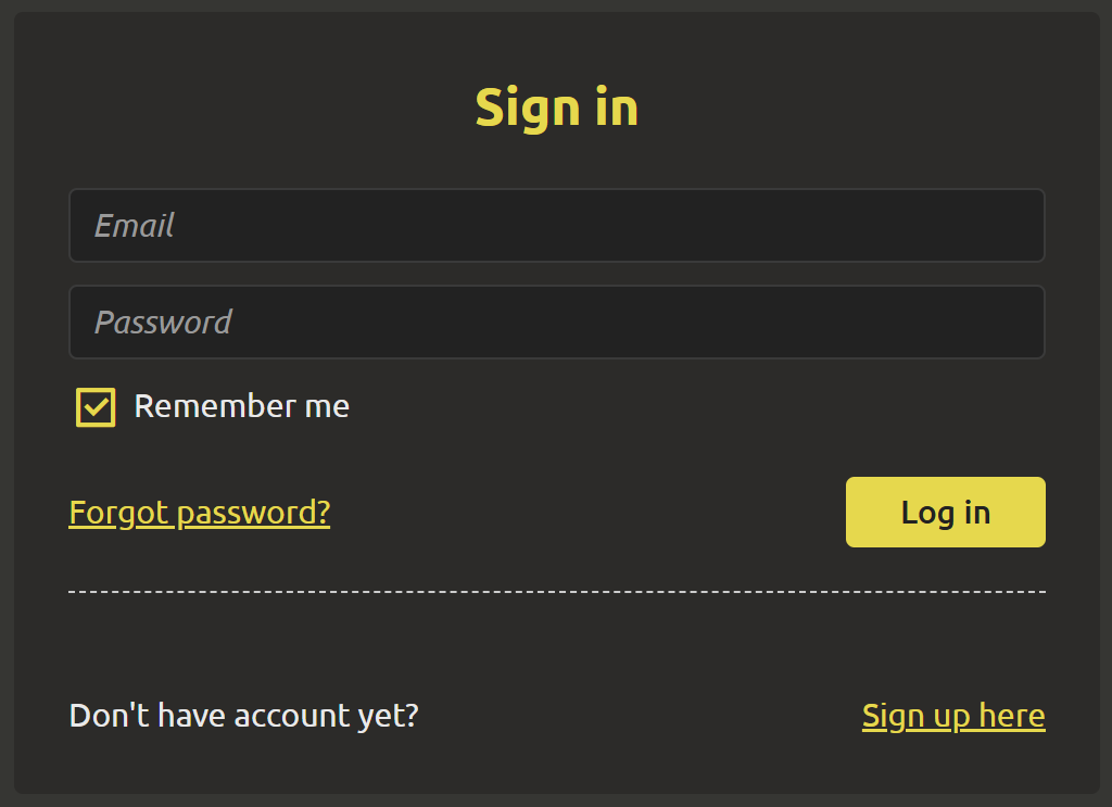 Log in