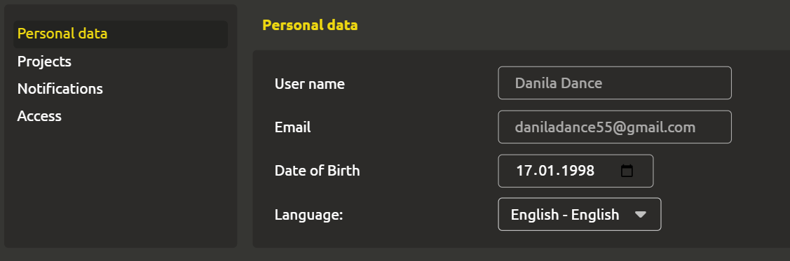 Personal data