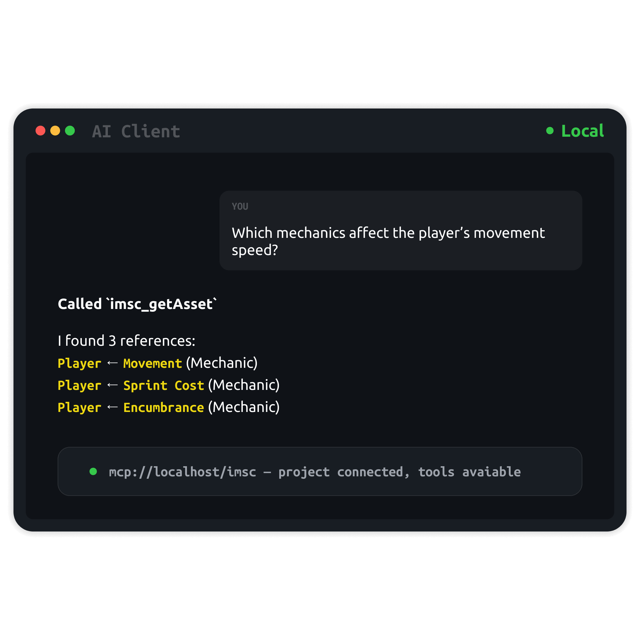 AI assistant working with your live workspace