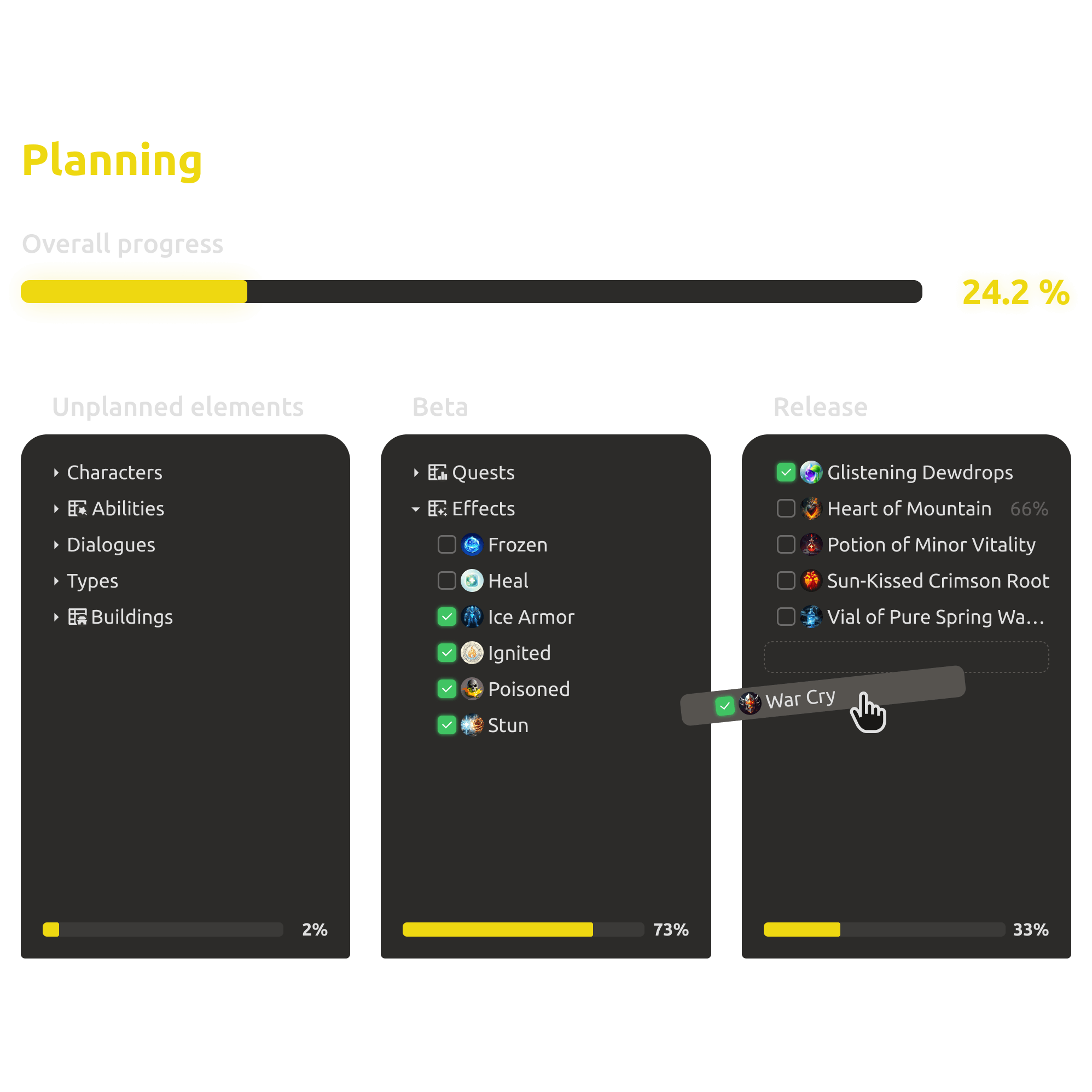 Automatische Fortschrittserfassung für Spielelemente in IMS Creators