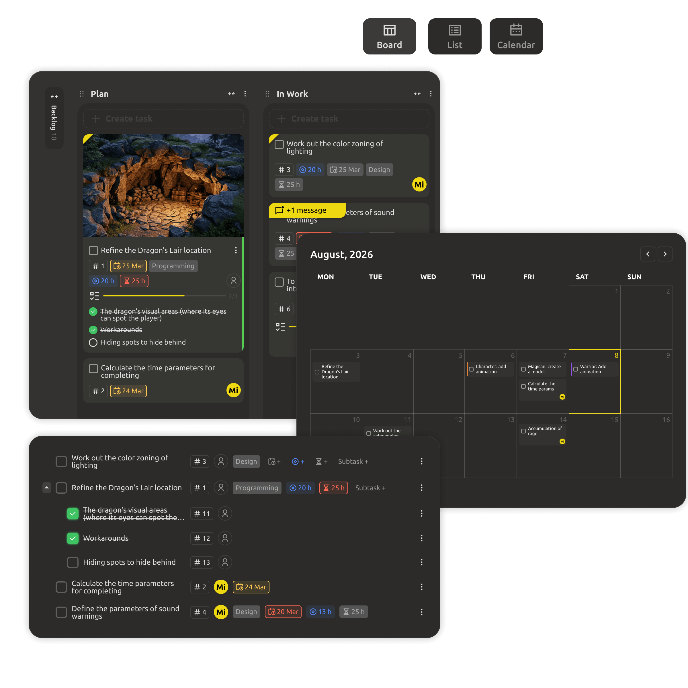Kanban-Aufgabenbrett, geteilt mit dem Team